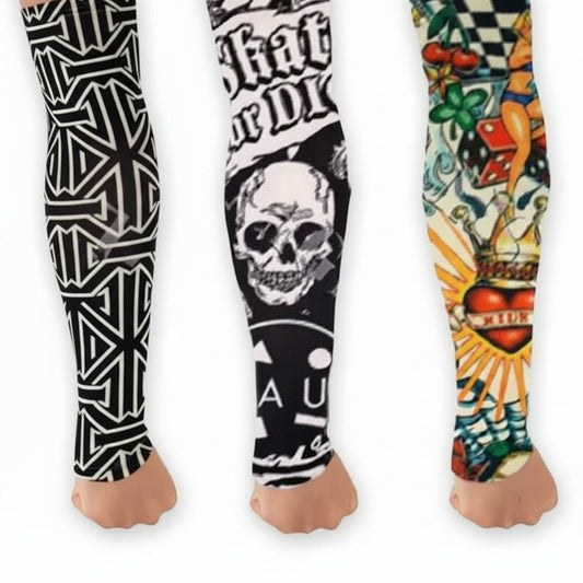 Tattoos Arm Sleeve Cover Assorted 10 Pcs - My Pinbacks