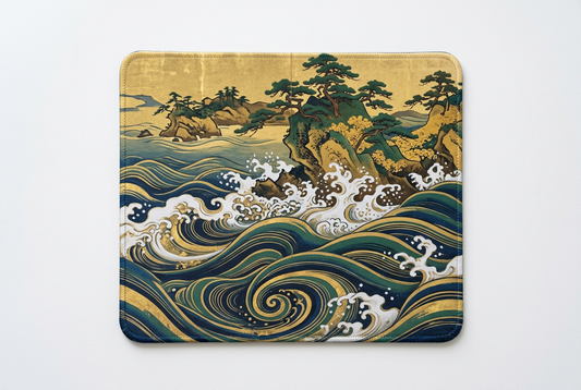 Tawaraya Sotatsu Waves at Matsushima Mousepad