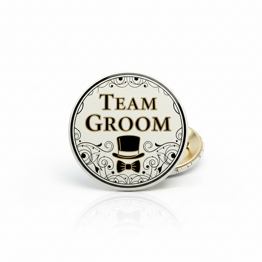 Team Groom Pinback 2.25-inch Mypinbacks.com