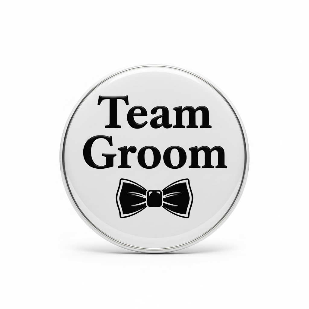 Team Grooms (Bow Tie) Pinback 2.25-inch