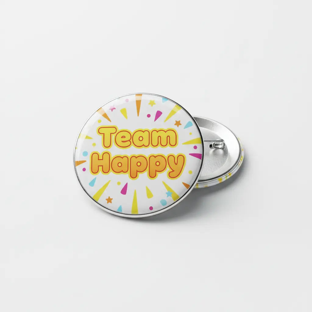Team Happy Pinback 2.25-inch