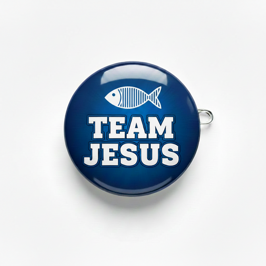Team Jesus Fish Symbol Pinback 2.25-inch Mypinbacks.com