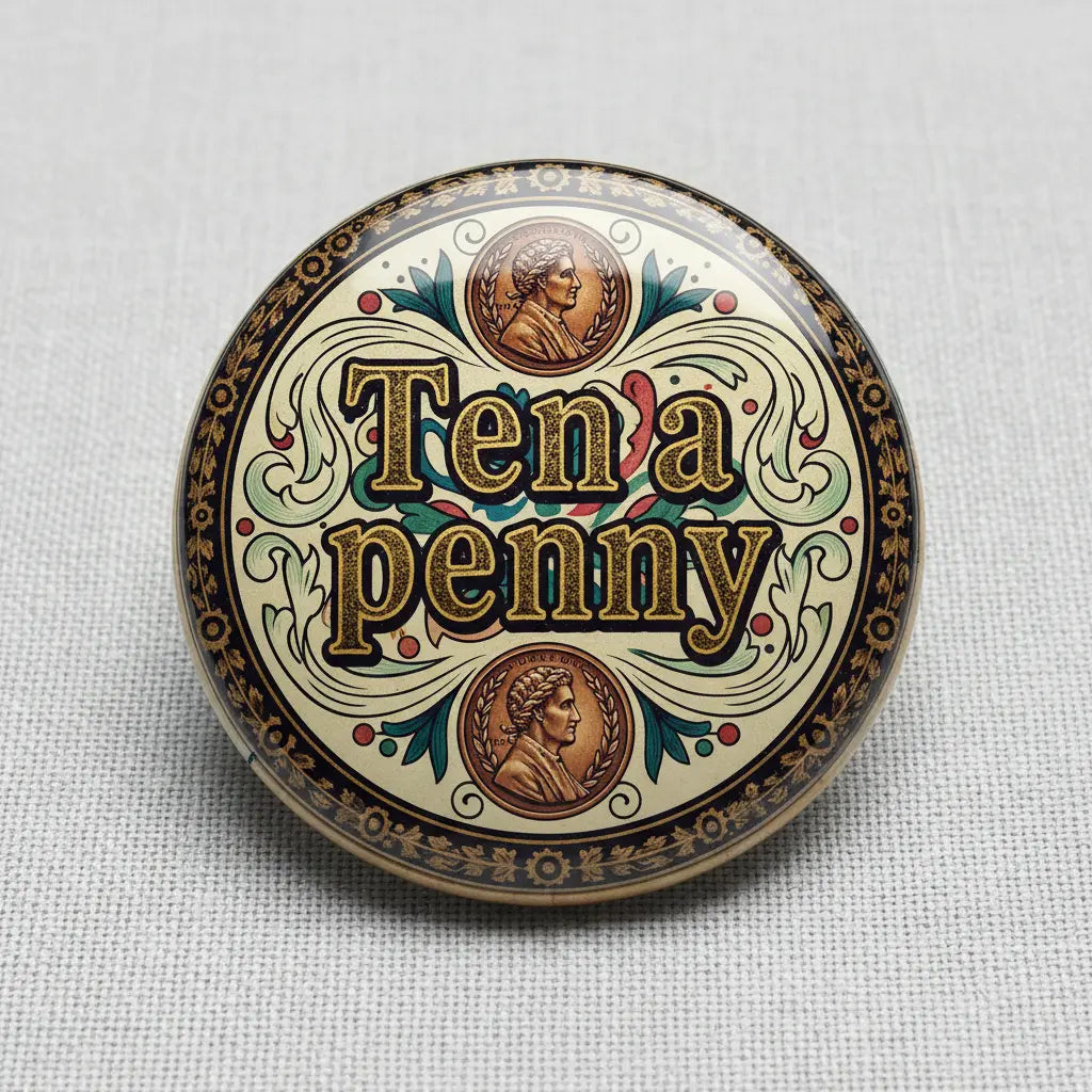 Ten a penny Pin Button 2.25-inch - mypinbacks.com