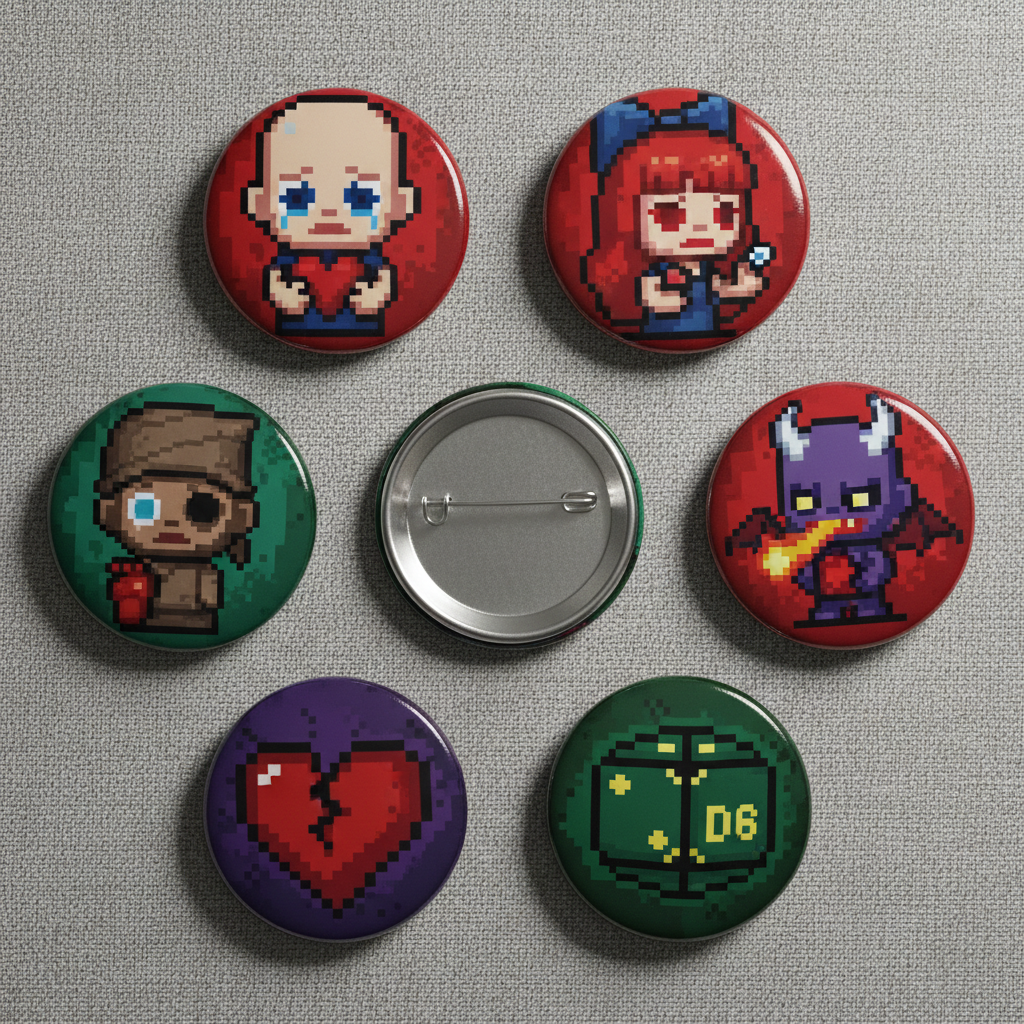 The Binding of Isaac Pinback 1.25-inch 12 Pcs