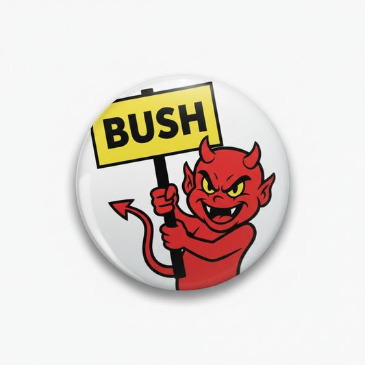 The Devil (BUSH) Pinback 2.25-inch Mypinbacks.com