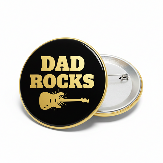 This Dad Rocks Father's Day Pinback 2.25-inch