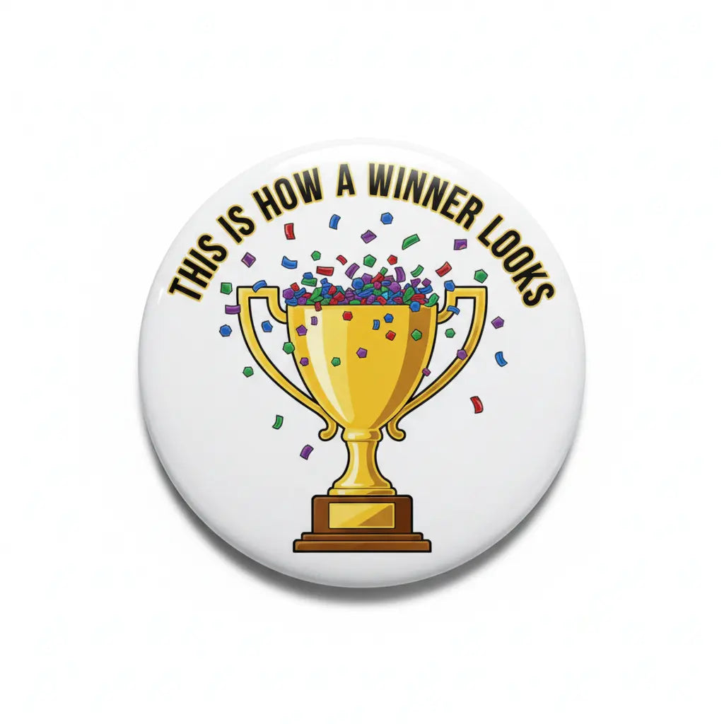 This is HOW a WINNER looks Pinback 2.25-inch