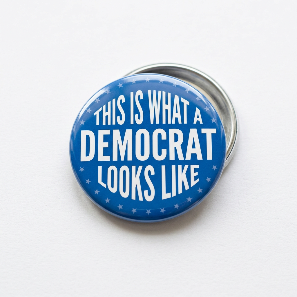 This is what a Democrat looks like Pin Button 2.25-inch