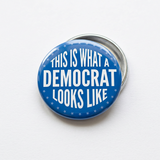 This is what a Democrat looks like Pin Button 2.25-inch 10 Pcs