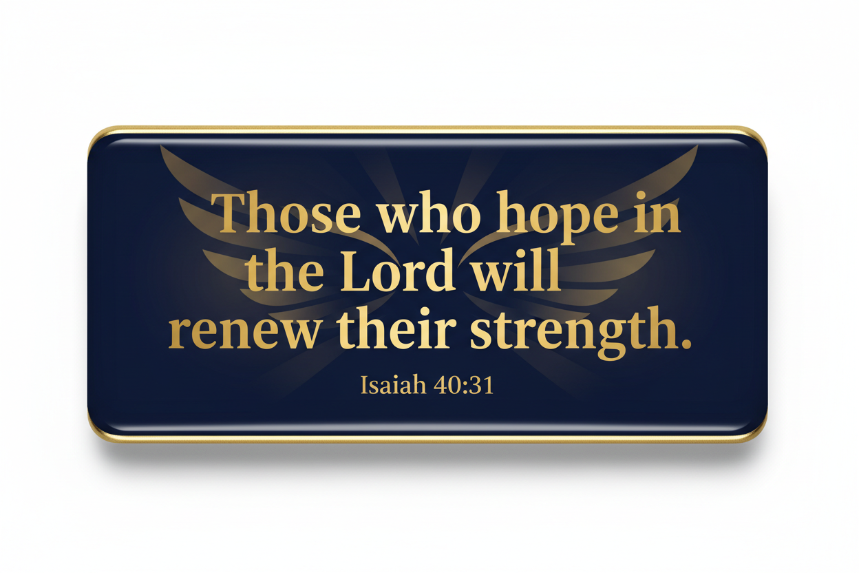 Those who hope in the Lord will renew their strength Acrylic Fridge Magnetic 3-inch x 4-inch