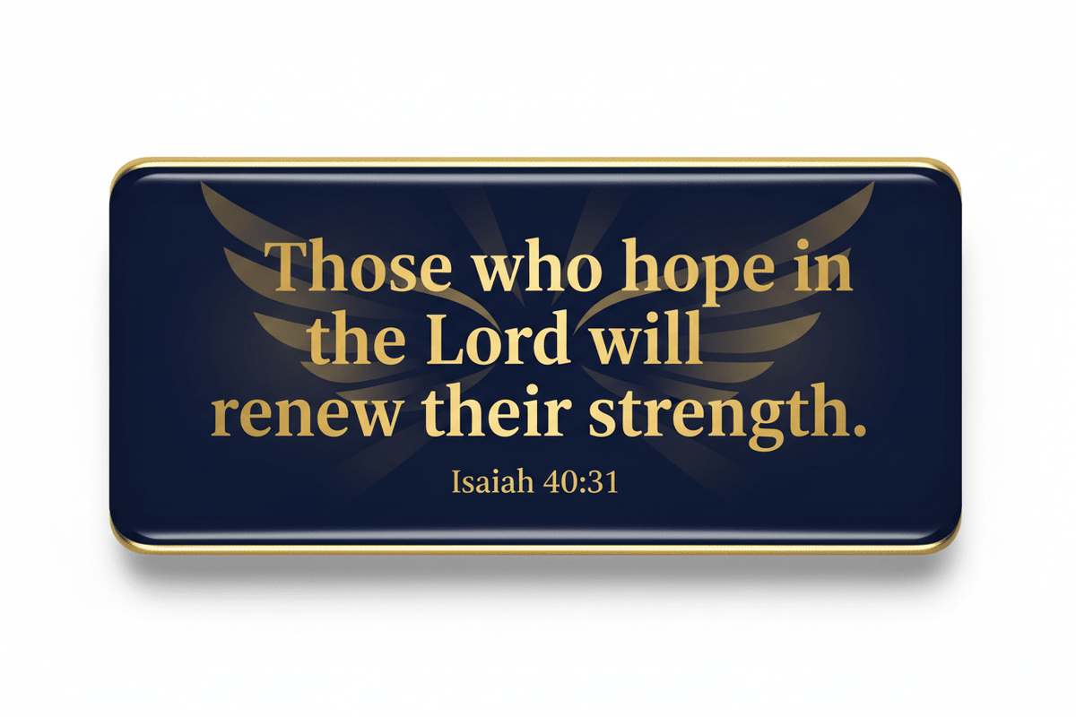 Those who hope in the Lord will renew their strength Acrylic Fridge Magnetic 3-inch x 4-inch - My Pinbacks