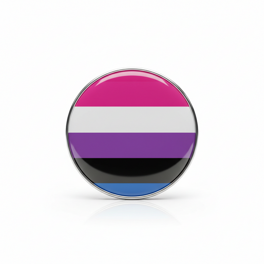 Genderfluid Flag Symbol Pinback 2.25-inch
