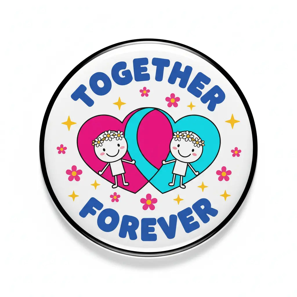 Together Forever Pinback 2.25-inch