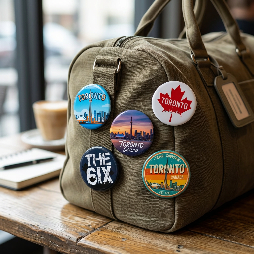 Toronto Canada Travel Souvenir Pin Button 2.25-inch 5 Pcs