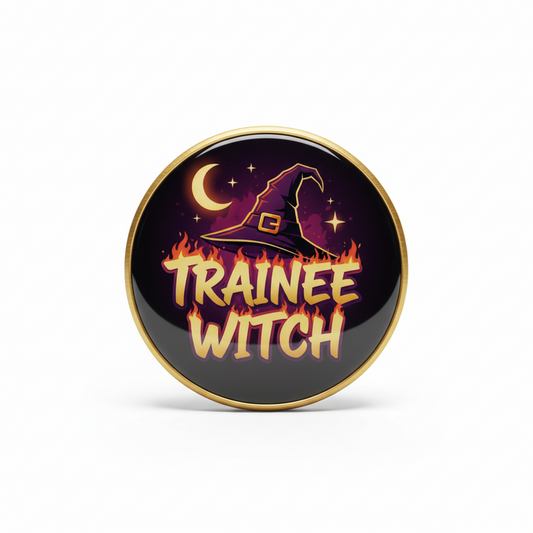 Trainee Witch Halloween Pinback 2.25-inch