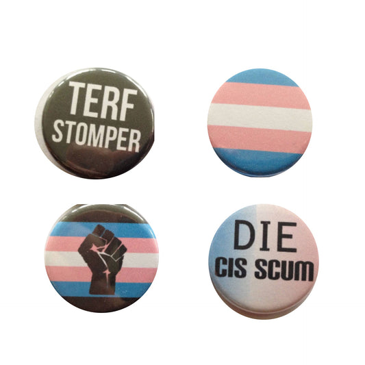 4 Pcs Transgender Pride 1.25-inch Mypinbacks.com