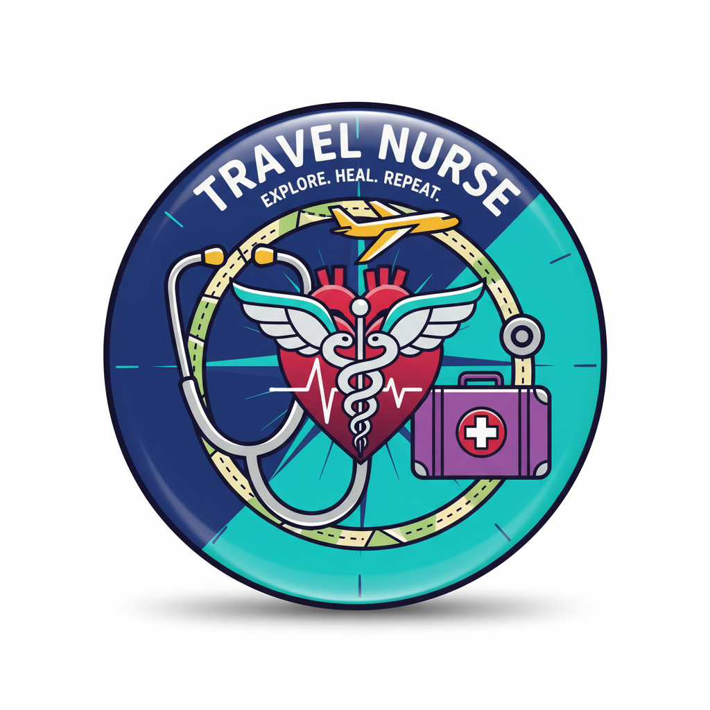Travel Nurse Pinback 2.25-inch