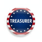 2.25-inch pinback button with red, white, and blue stars and 'Treasurer' text