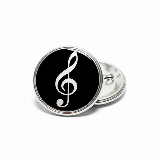 Treble Clef Pinback 2.25-inch