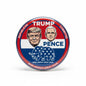 Trump Pence elephant pinback button with circular red, white, and blue design
