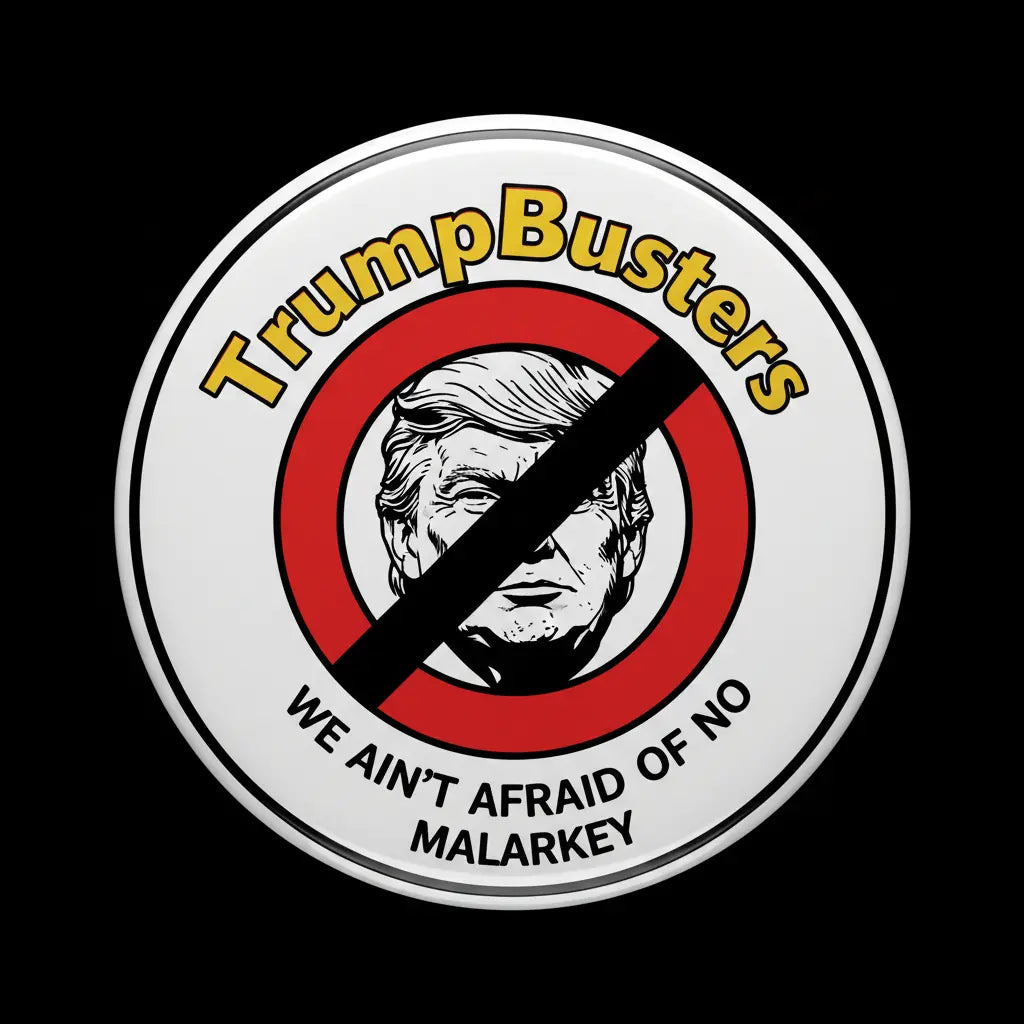 TrumpBusters Cartoon Pinback 2.25-inch