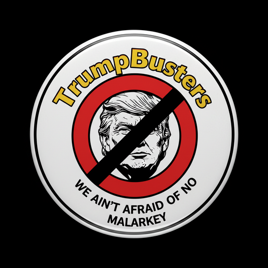 TrumpBusters Cartoon Pinback 2.25-inch
