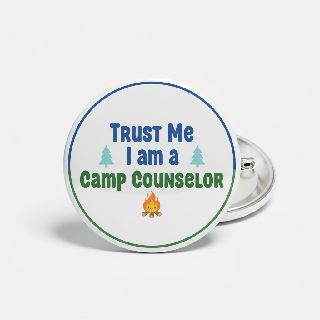 Trust Me I am a Camp Counselor Pinback 2.25-inch v2