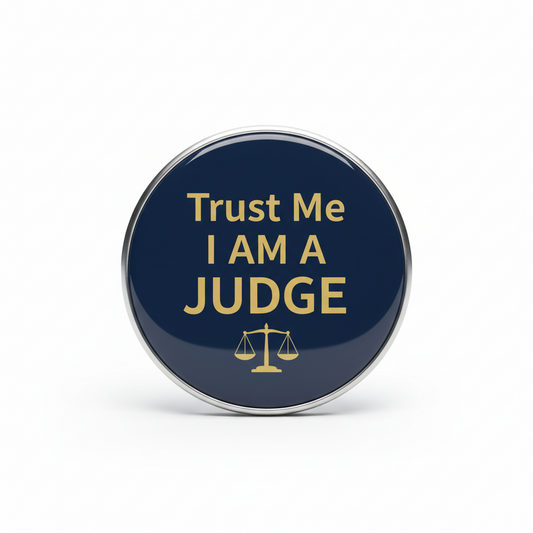 Trust Me I am a Judge Pinback 2.25-inch