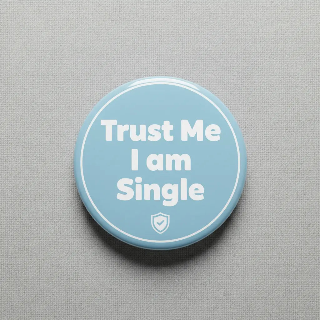 Trust Me I am Single Button Pinback 2.25-inch Mypinbacks.com