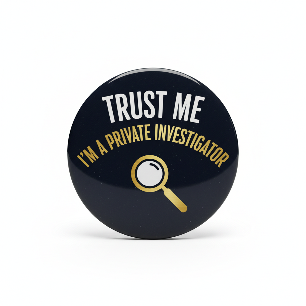 Trust Me I'm a Private Investigator Pinback 2.25-inch