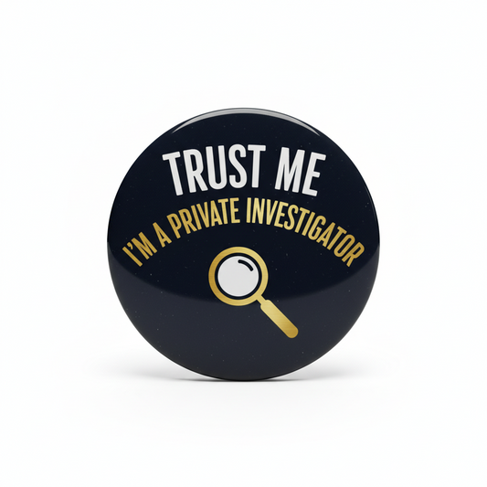 Trust Me I'm a Private Investigator Pinback 2.25-inch
