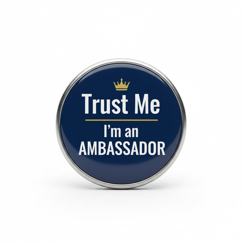 Trust Me I am an Ambassador Pinback 2.25-inch