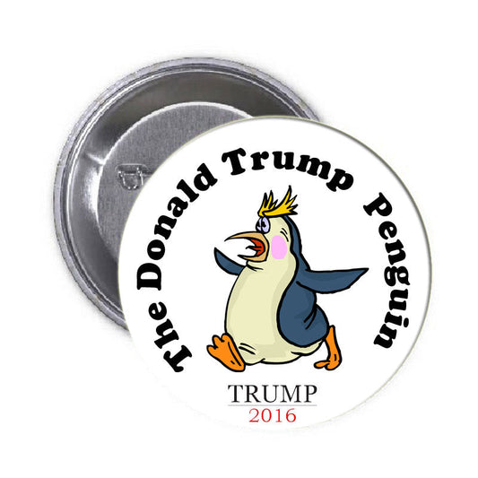 Pinback humoristique sur les cheveux postiches de Donald Trump, 1,25"