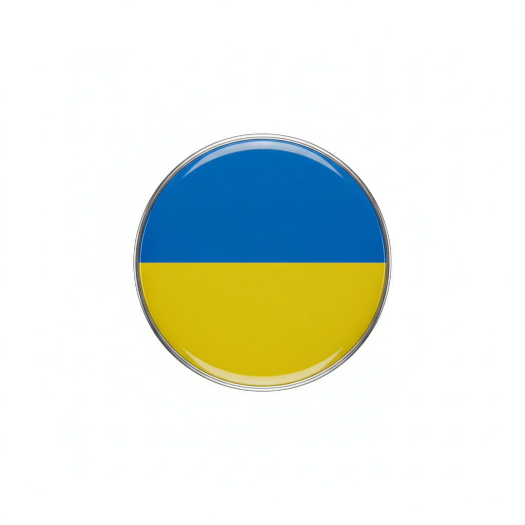 Ukraine Flag Badge Reels Cute Felt Retractable Badge Reels 1.45-inch