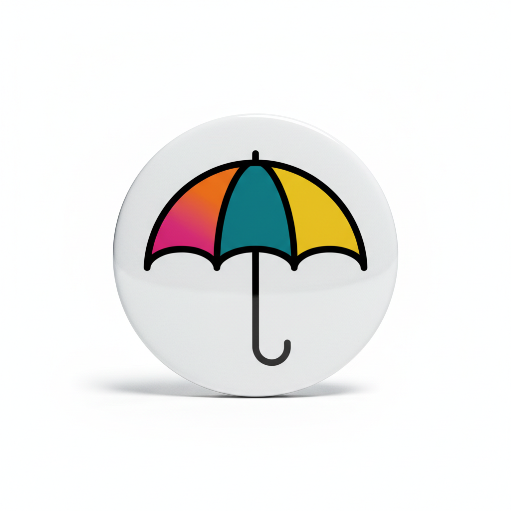 Umbrella Pinback 2.25-inch