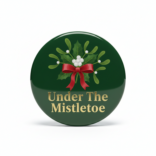 Under The Mistletoe Pinback 2.25-inch