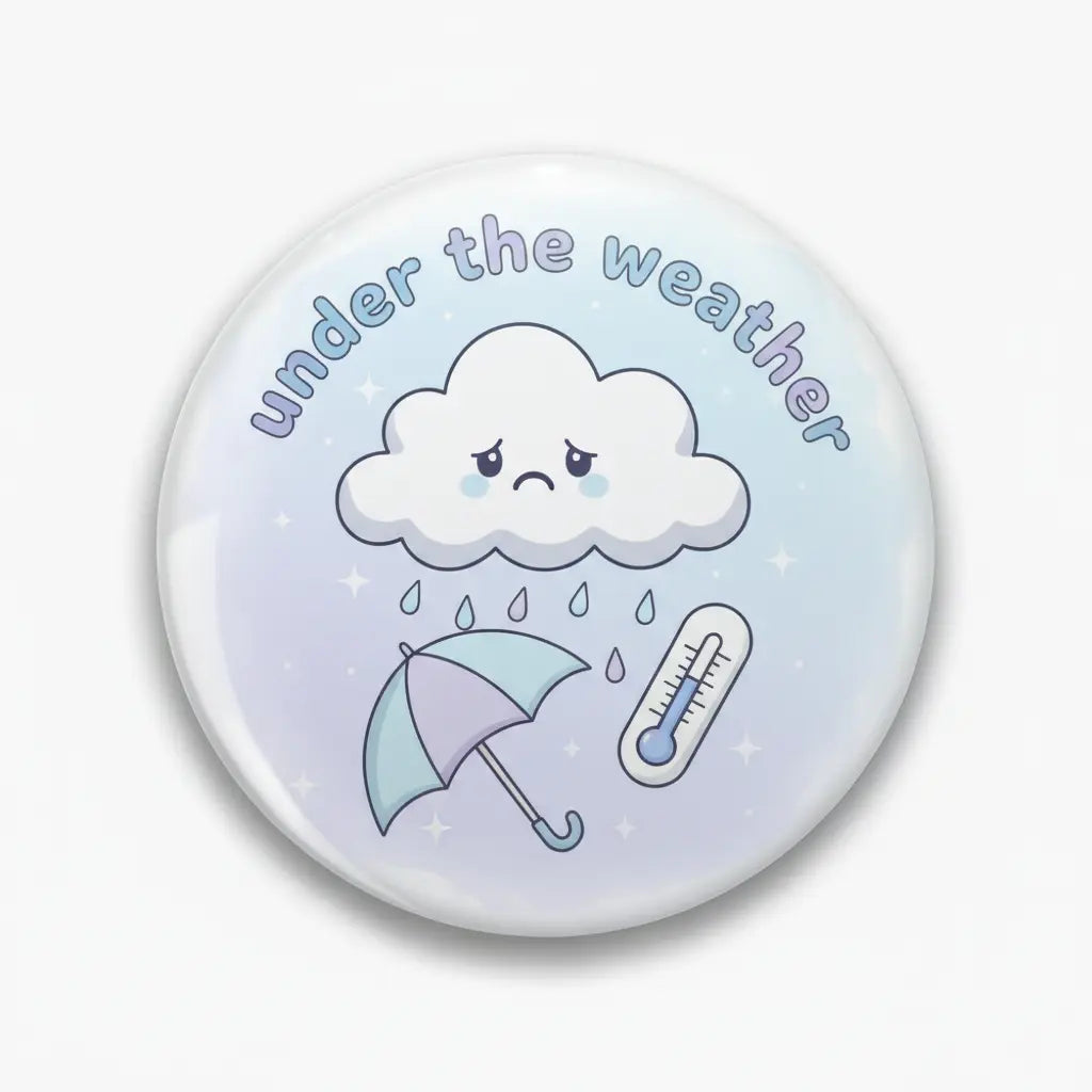 Under the weather Pin Button 2.25-inch - mypinbacks.com