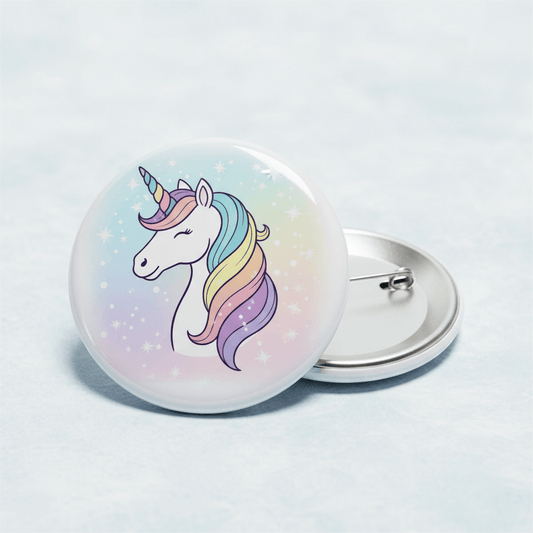 Unicorn theme pin Pinback 2.25-inch - My Pinbacks