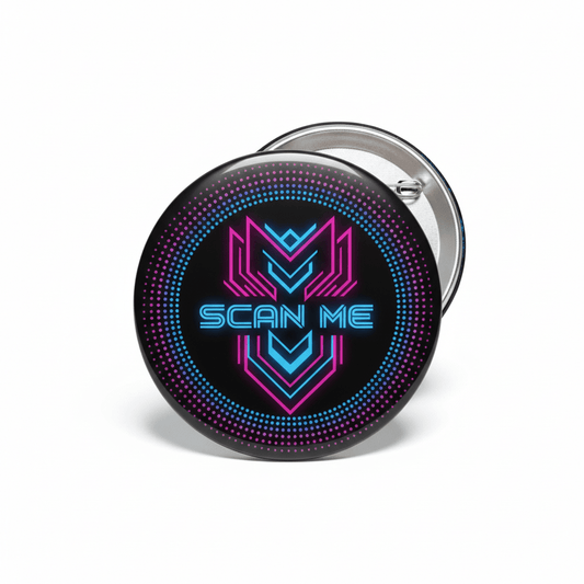 Unique QR code personalized scannable website Pinback 2.25-inch - My Pinbacks