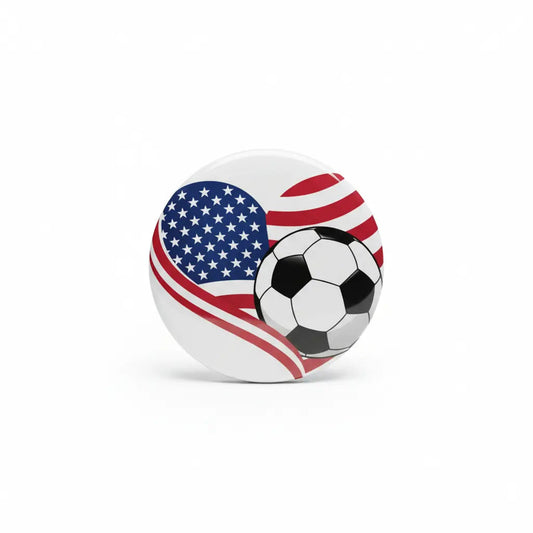 United States Football Soccer Love Heart Pinback 2.25-inch - My Pinbacks