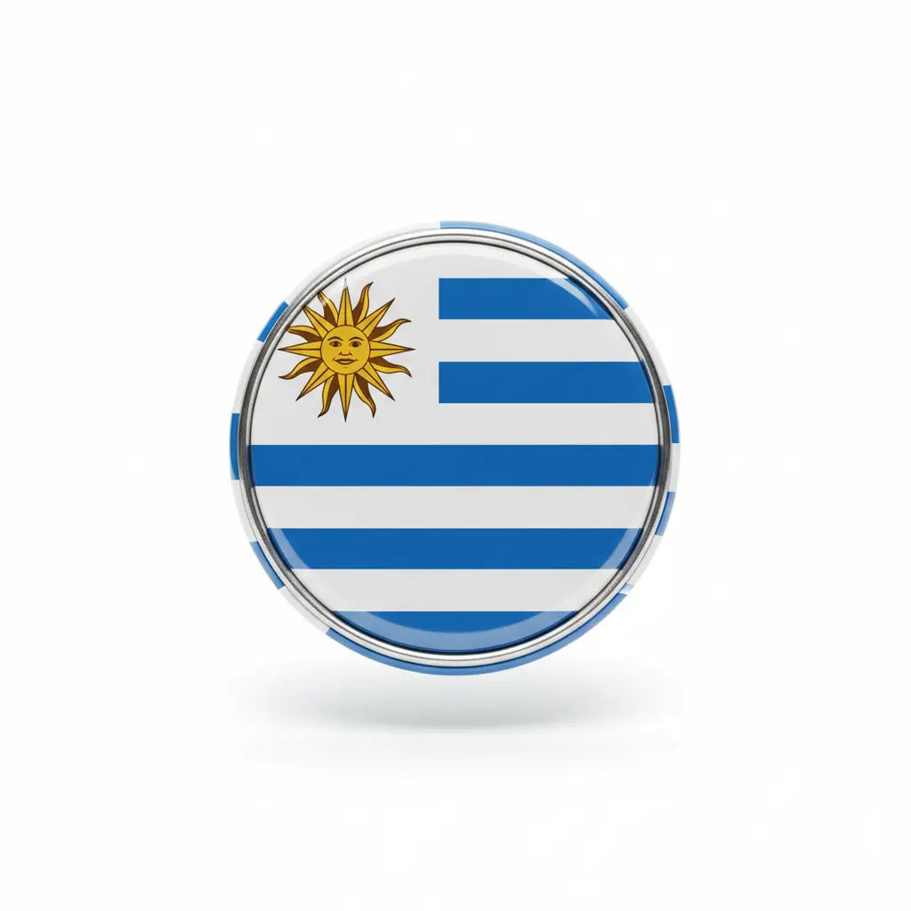 Uruguay Uruguayan Flag Pinback 2.25-inch