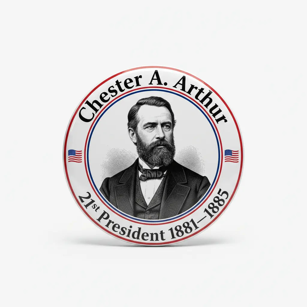 US President CHESTER ARTHUR Pinback 2.25-inch - My Pinbacks