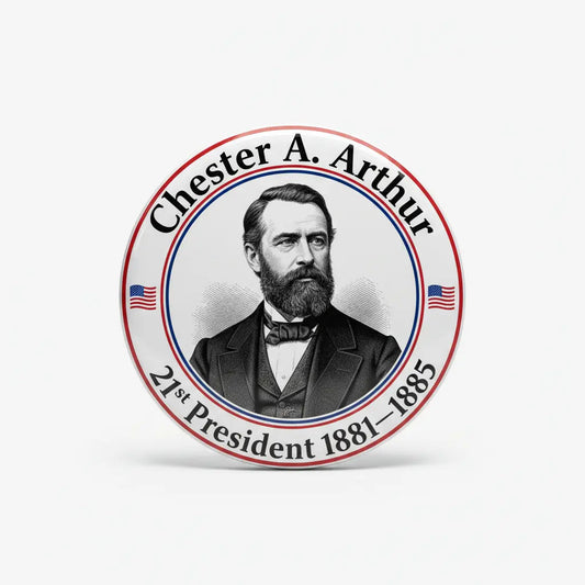 US President CHESTER ARTHUR Pin Button 2.25-inch - mypinbacks.com