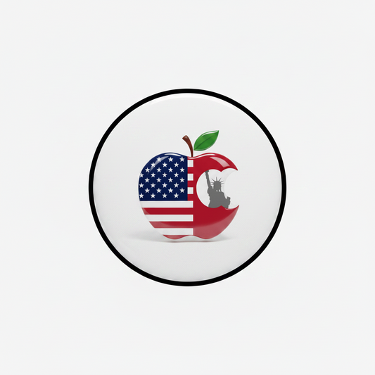 USA America Big Apple Flag Pinback 2.25-inch