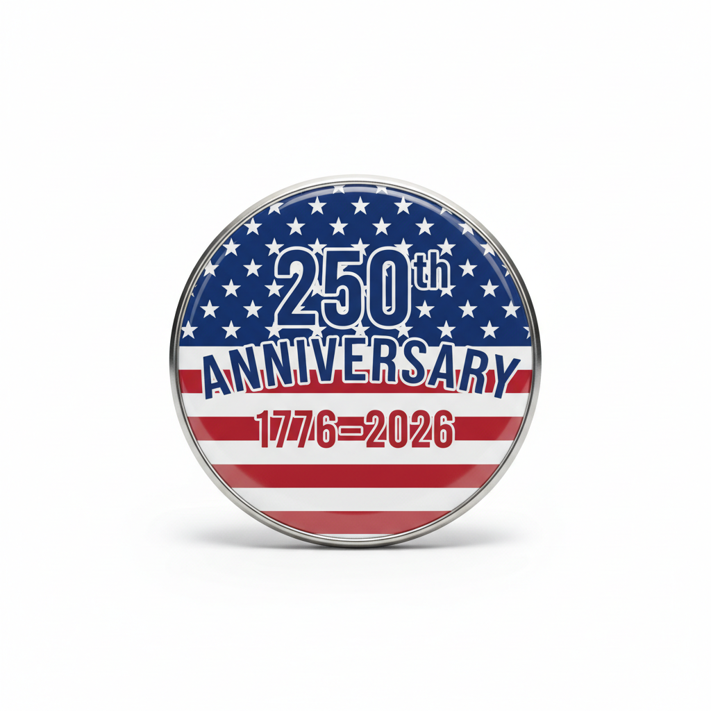 USA America's 250th Anniversary Pinback 2.25-inch