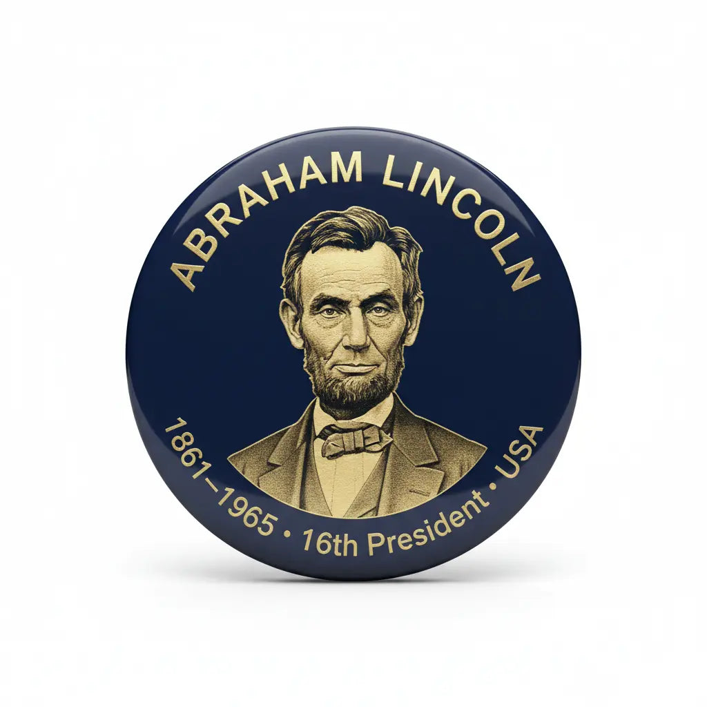 USA President ABRAHAM LINCOLN 1861-1865 Pin Button 2.25-inch - mypinbacks.com