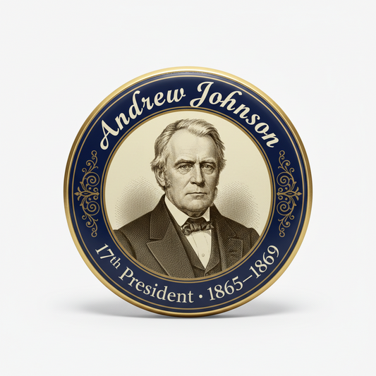 USA President ANDREW JOHNSON 1865-1869 Pinback 2.25-inch