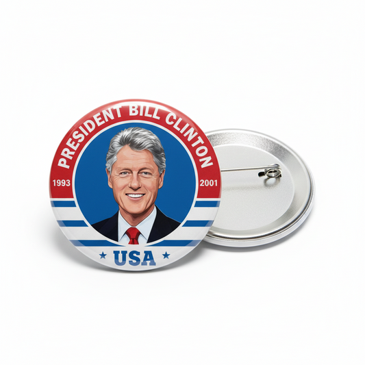 USA President BILL CLINTON 1993-2001 Pinback 2.25-inch