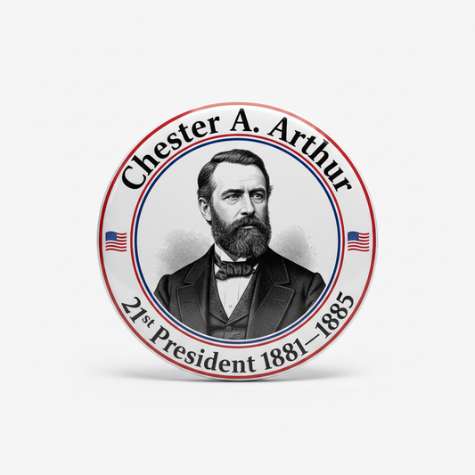 USA President CHESTER A. ARTHUR 1881-1885 Pinback 2.25-inch