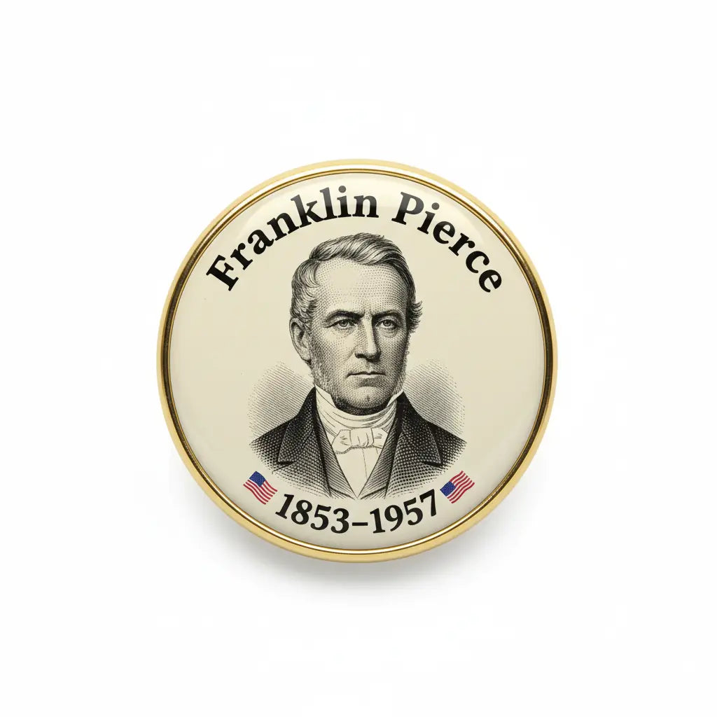 USA President FRANKLIN PIERCE 1853-1857 Pin Button 2.25-inch - mypinbacks.com